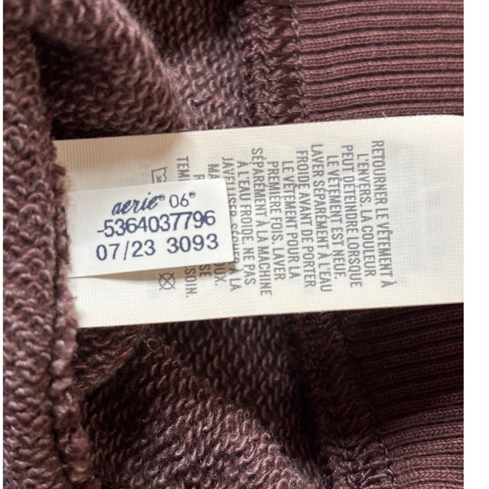 Aerie Oversized Crewneck Sweatshirt M Slouchy Distressed Earthy Cozy Pullover - Picture 7 of 10